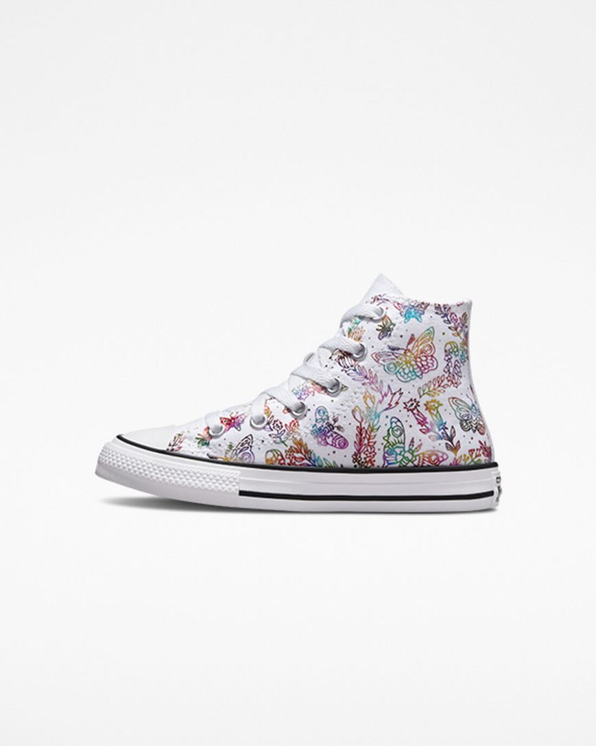 Zapatillas Altas Converse Chuck Taylor All Star Butterfly Shine Niña Blancas Rosas Moradas Azules | PE E0WL8P